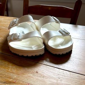 White waterproof Birkenstocks